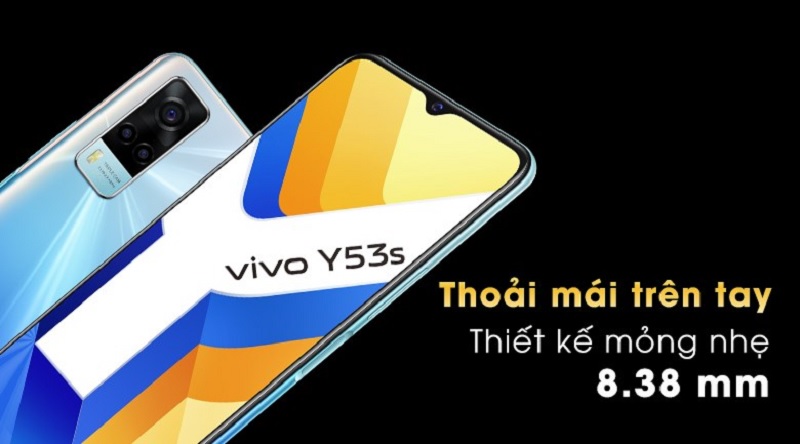 Vivo Y53s c&oacute; k&iacute;ch thước l&agrave; 190g